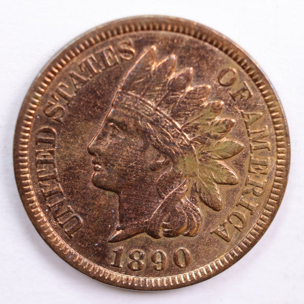 1890 Indian Head Cent, Uncirculated Details Coin, Store #CT0616