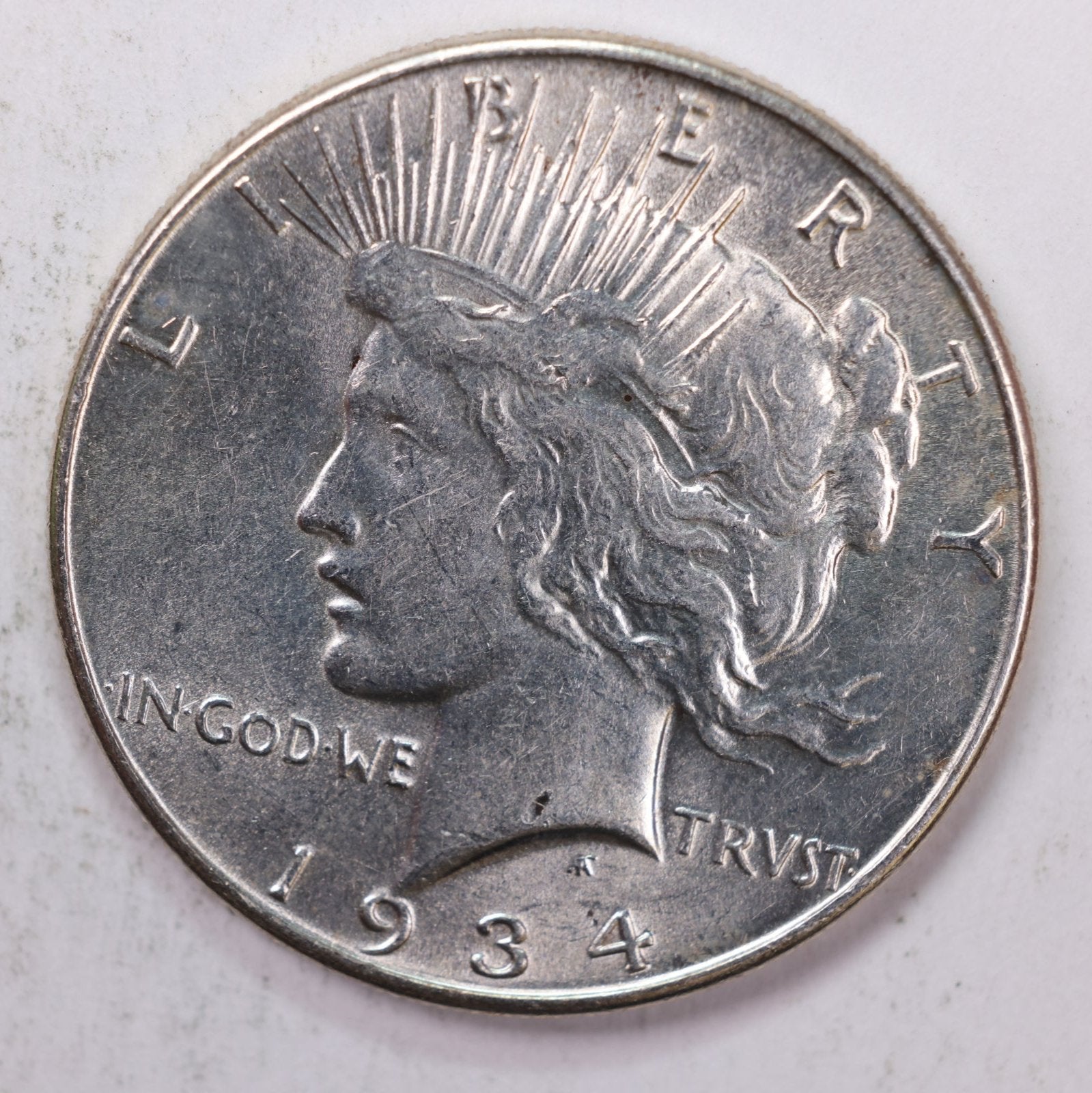 1934 Peace Dollar, Mint State Uncirculated Coin, Store #9035