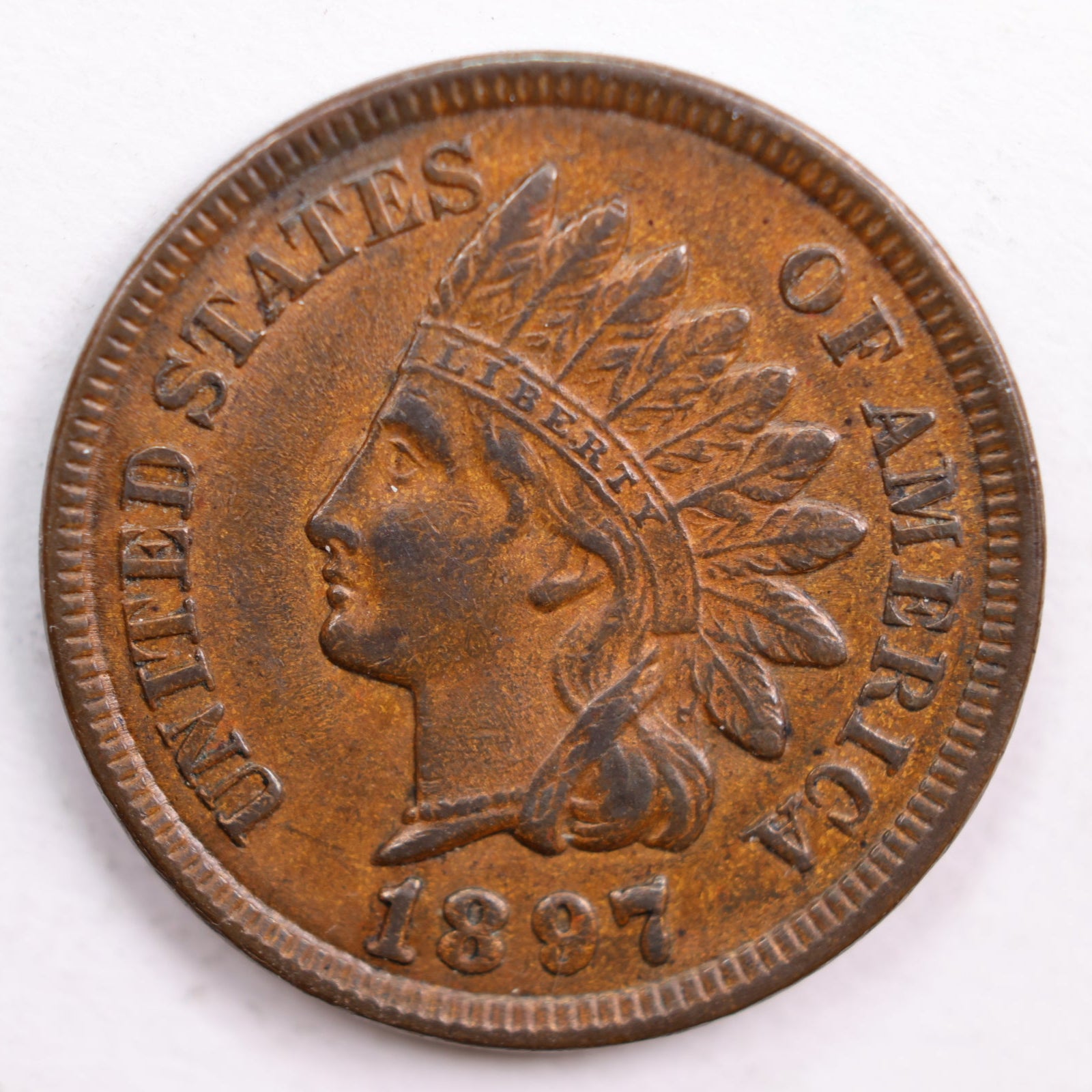 1897 Indian Head Cent, Extra Fine Circulated Coin, Store #CT0628