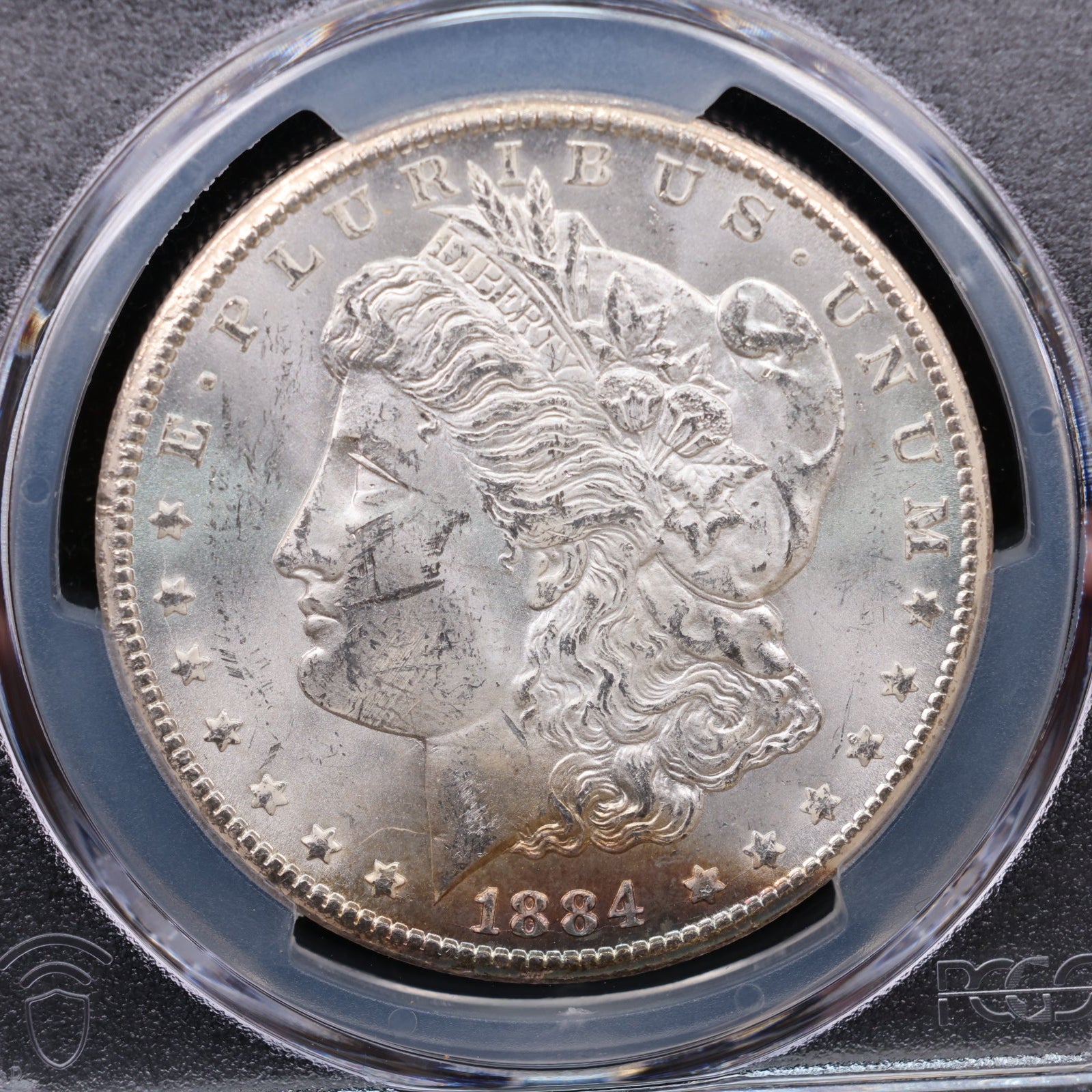 1884-CC Morgan Silver Dollar, (GSA), PCGS MS62, Uncirculated, Store#DR0559.