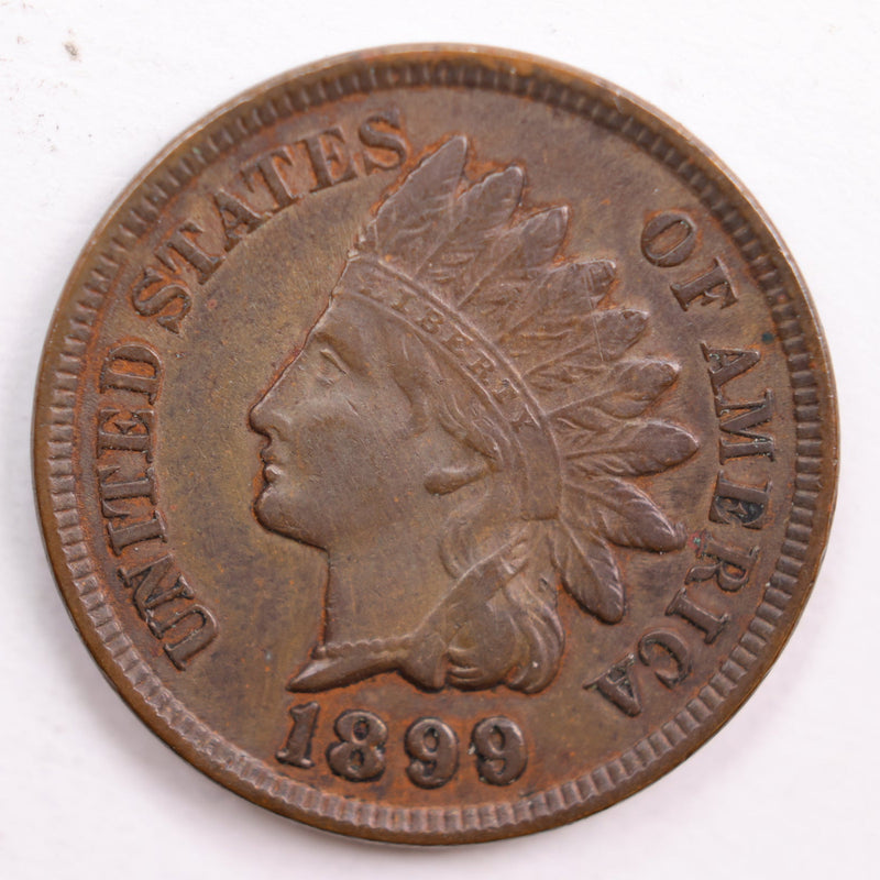 1899 Indian Head Cent, Extra Fine Circulated Coin, Store