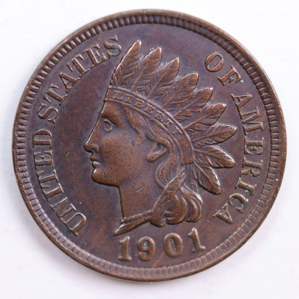 1901 Indian Head Cent, Mint State Uncirculated Coin, Store #CT0633
