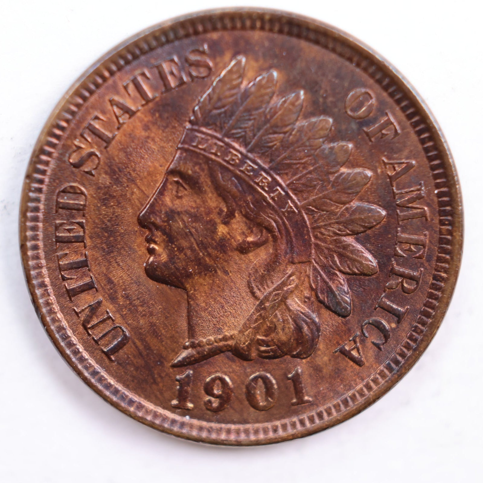 1901 Indian Head Cent, Mint State Uncirculated Coin, Store #CT0635