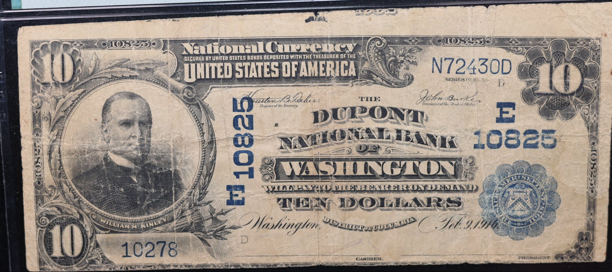1902 $10, Washington D.C, Plain Back, Fr#632. PMG Fine-15., LGNG033.