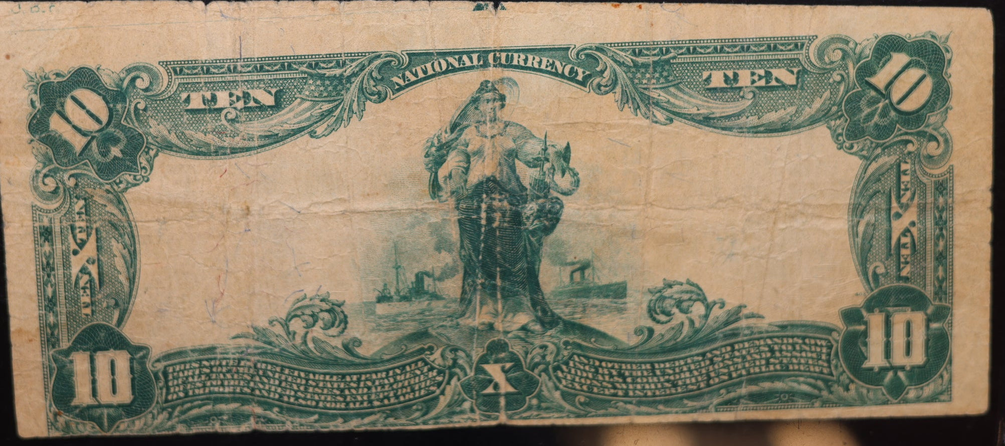 1902 $10, Washington D.C, Plain Back, Fr#632. PMG Fine-15., LGNG033.