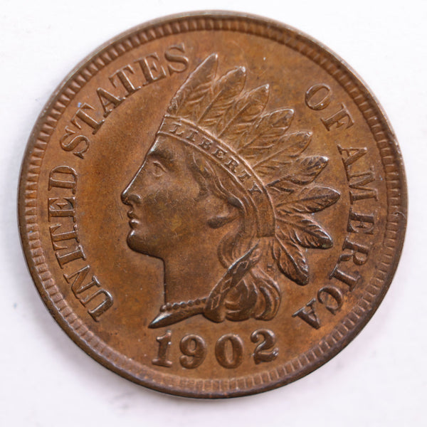 1902 Indian Head Cent, Extra Fine Circulated Coin, Store #CT0638