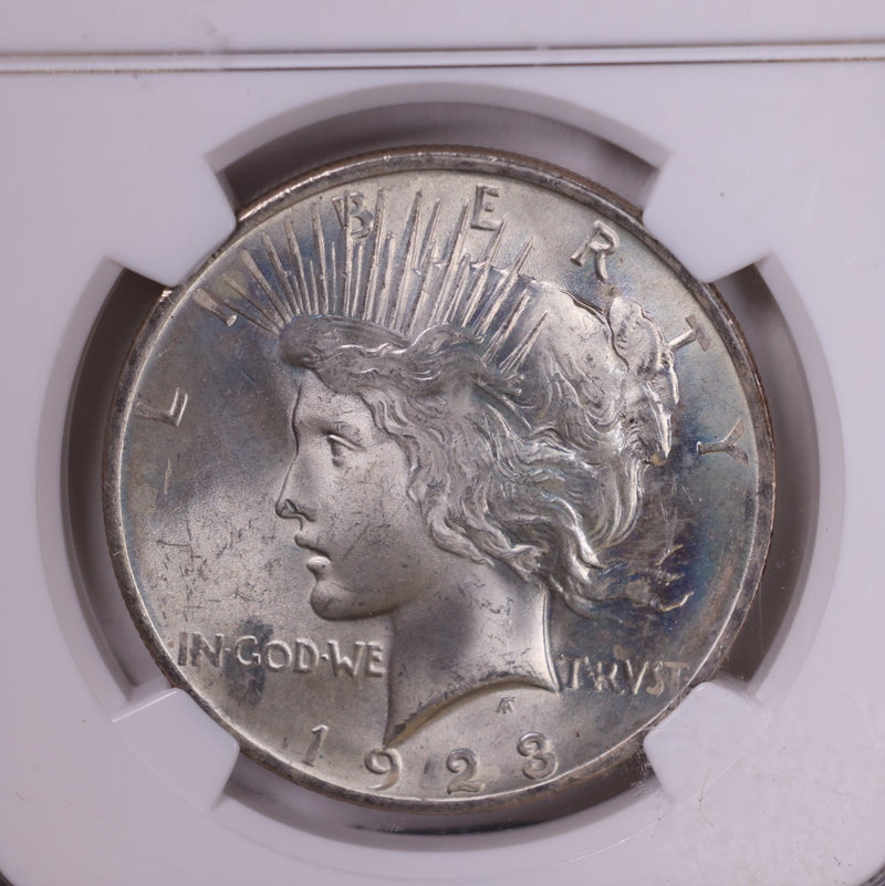 1923 Peace Silver Dollar., NGC MS-63., Uncirculated Coin., Store