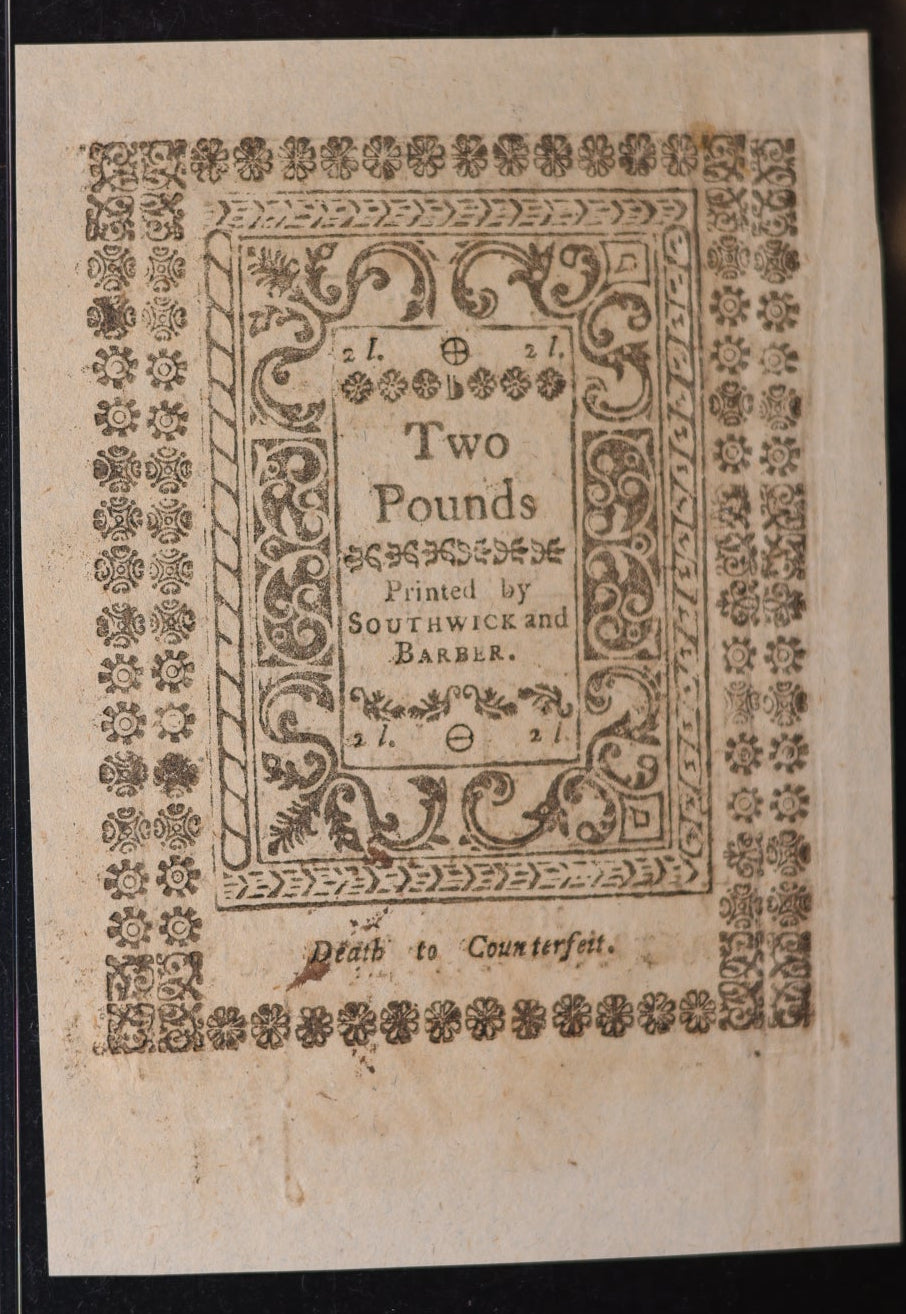May, 1786, 40 Shillings, Rhode Island Colonial Currency, PMG AU-53, #GCY0001.