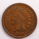 1903 Indian Head Cent, Extra Fine Circulated Coin, Store