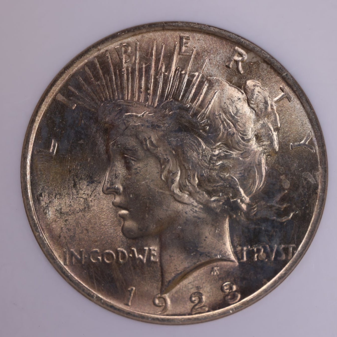 1923 Peace Silver Dollar., NGC MS-63., Uncirculated Coin., Store #DR0759