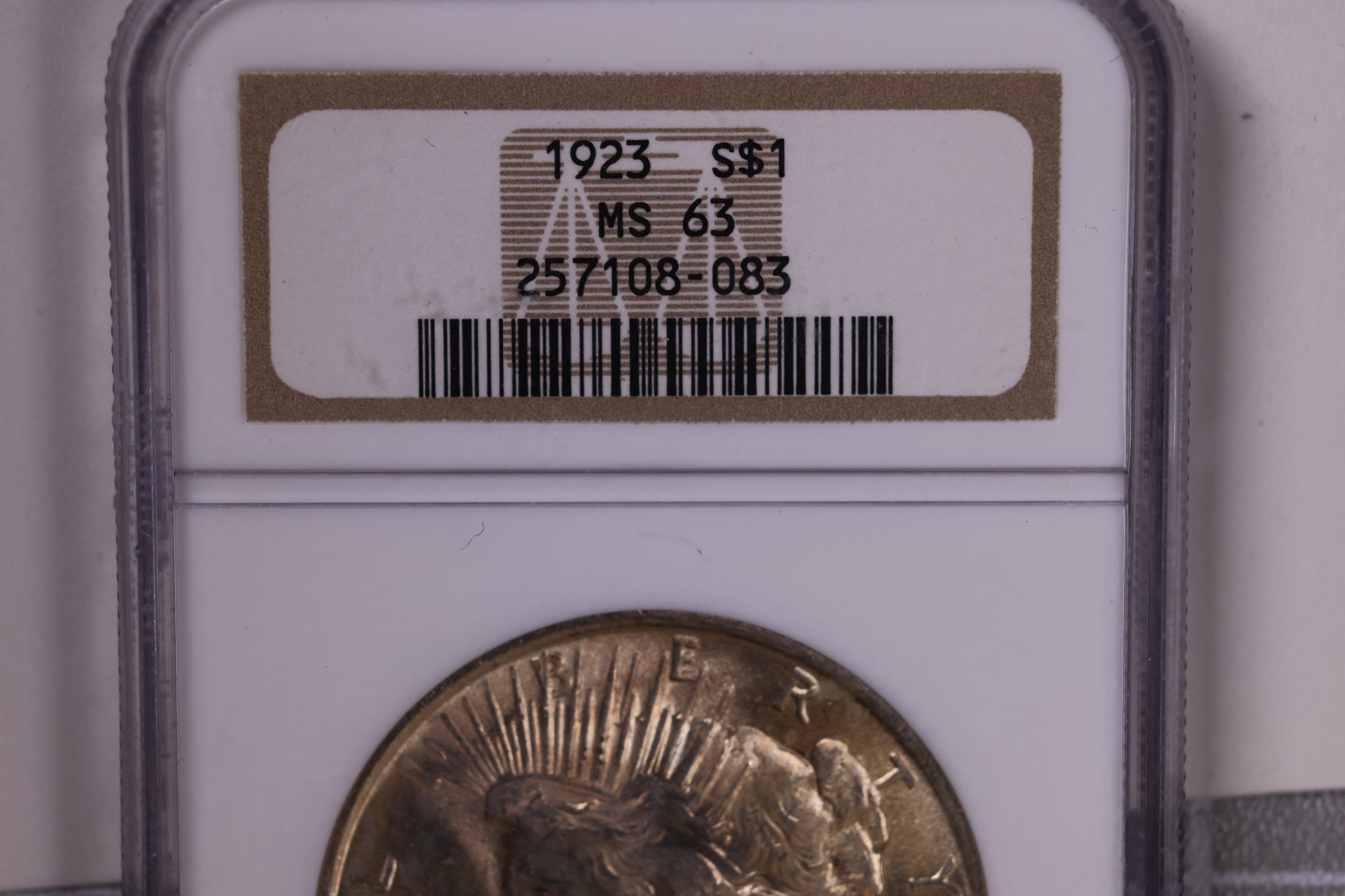 1923 Peace Silver Dollar., NGC MS-63., Uncirculated Coin., Store #DR0759