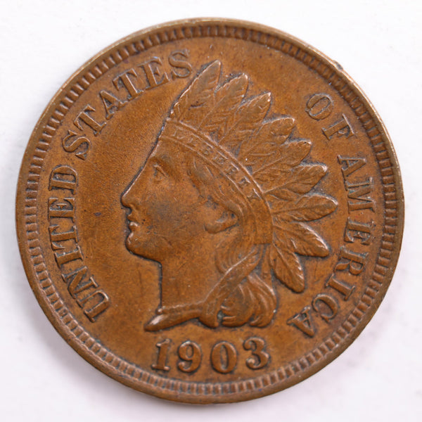 1903 Indian Head Cent, Abt Uncirculated Coin, Store #CT0643