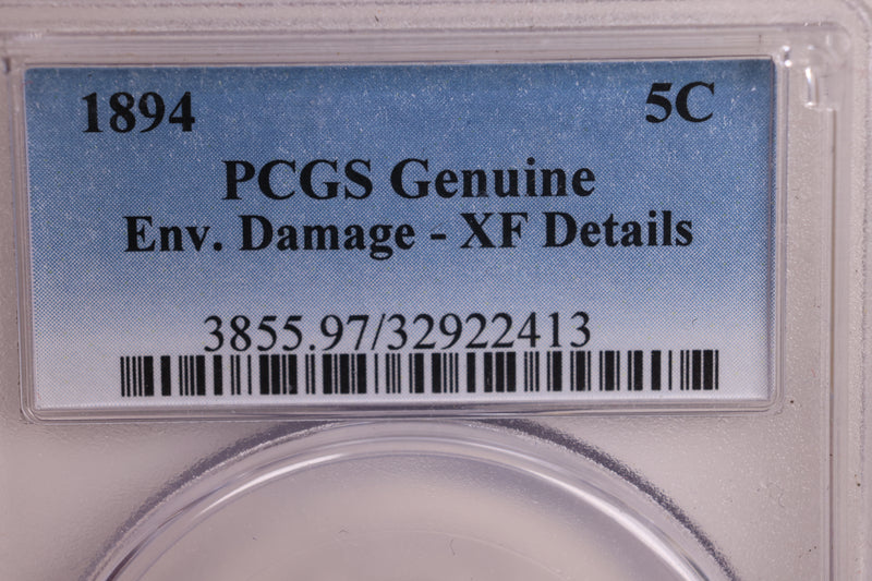 1894 Liberty Nickel., PCGS XF Details., Circulated Coin., Store