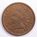 1903 Indian Head Cent, Extra FIne Circulated Coin, Store