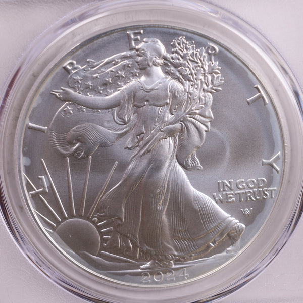 2024-W Burnished American Silver Eagle., PCGS SP-70., Store #9059