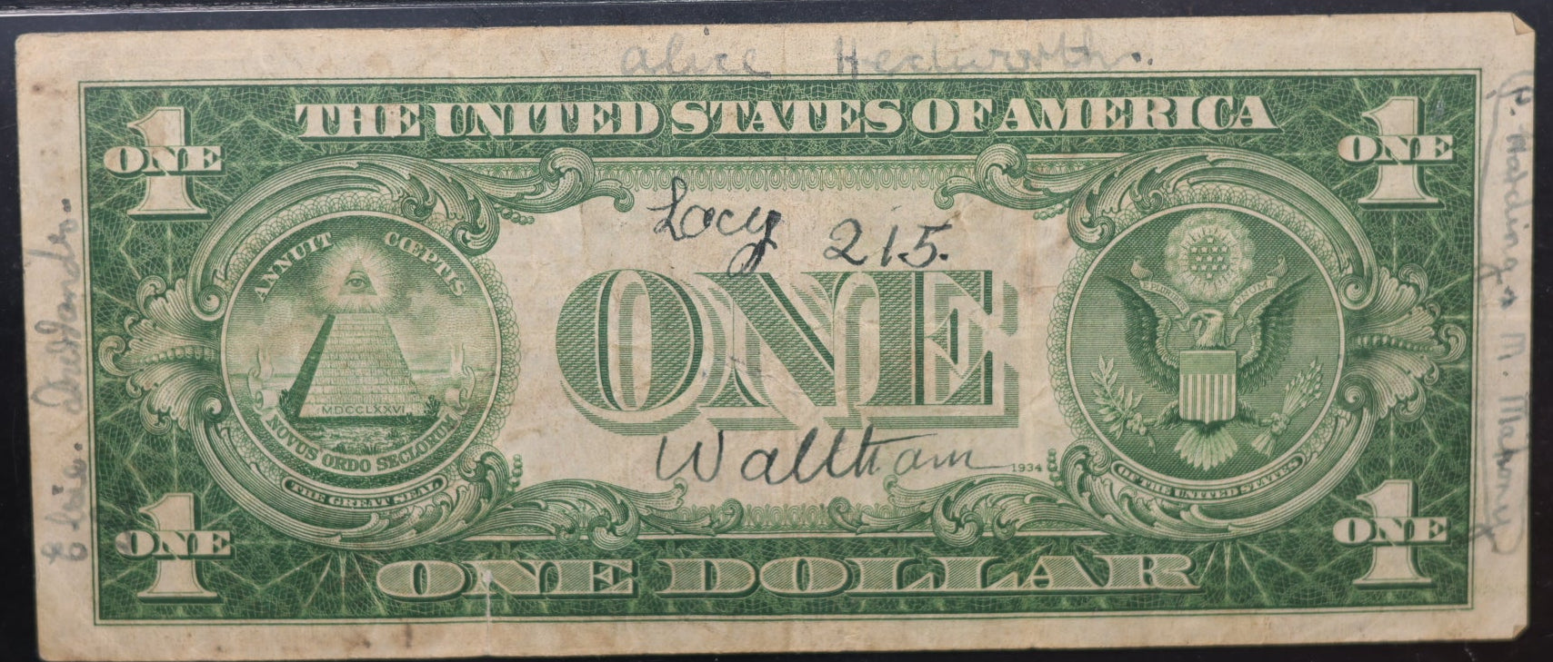 1935A $1, Silver Certificate, Short Snorter, "Newport News Shipyard", #GSSC003.