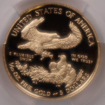 2016-W $5, Proof Gold American Eagle Coin, 1/10 OZT, CAC PR68DCAM, Store #GMC277