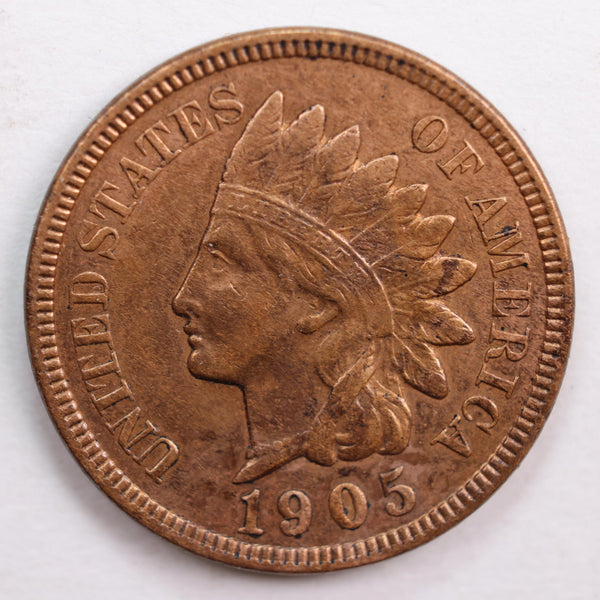 1905 Indian Head Cent, Abt Uncirculated Coin, Store #CT0655