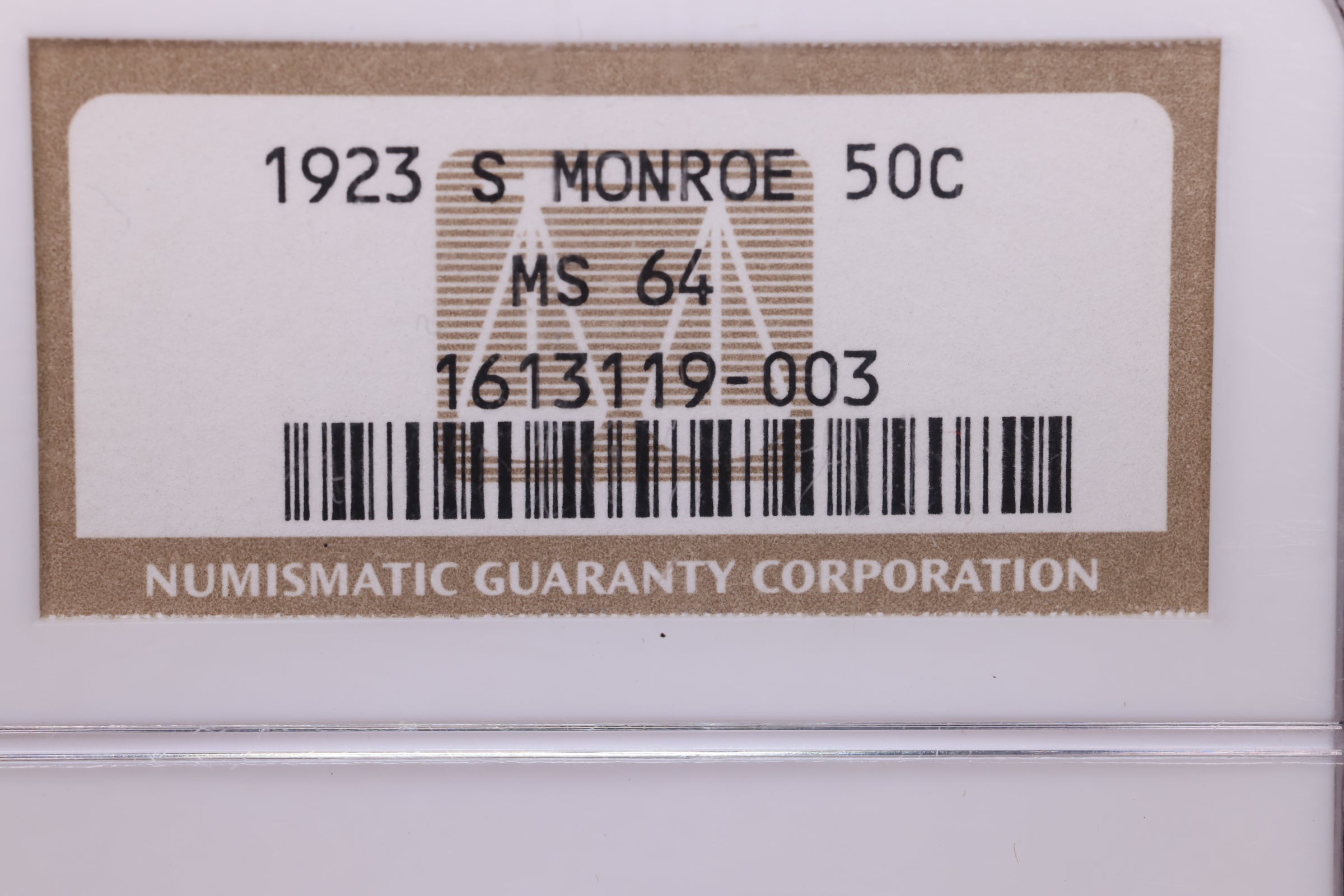 1923-S 50C, Monroe Doctrine., Commemorative., NGC MS64., Store #GEC0012