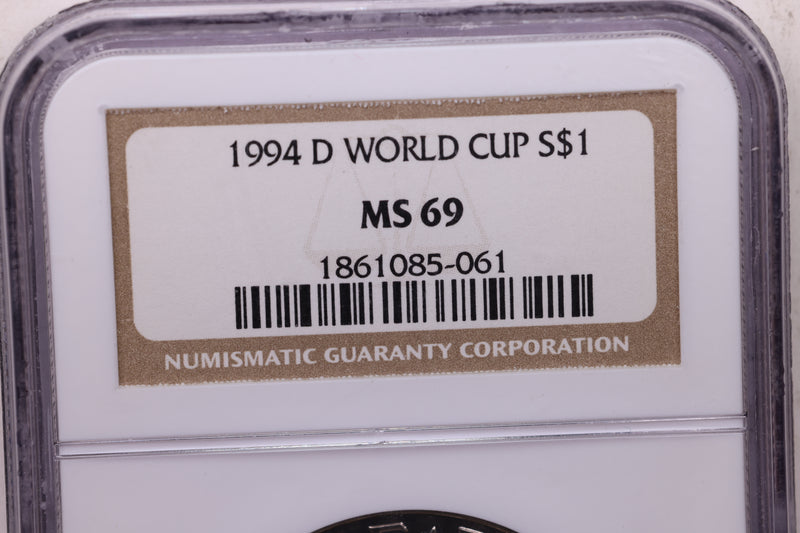 1994-D $1 World Cup Commemorative., NGC Graded., Store