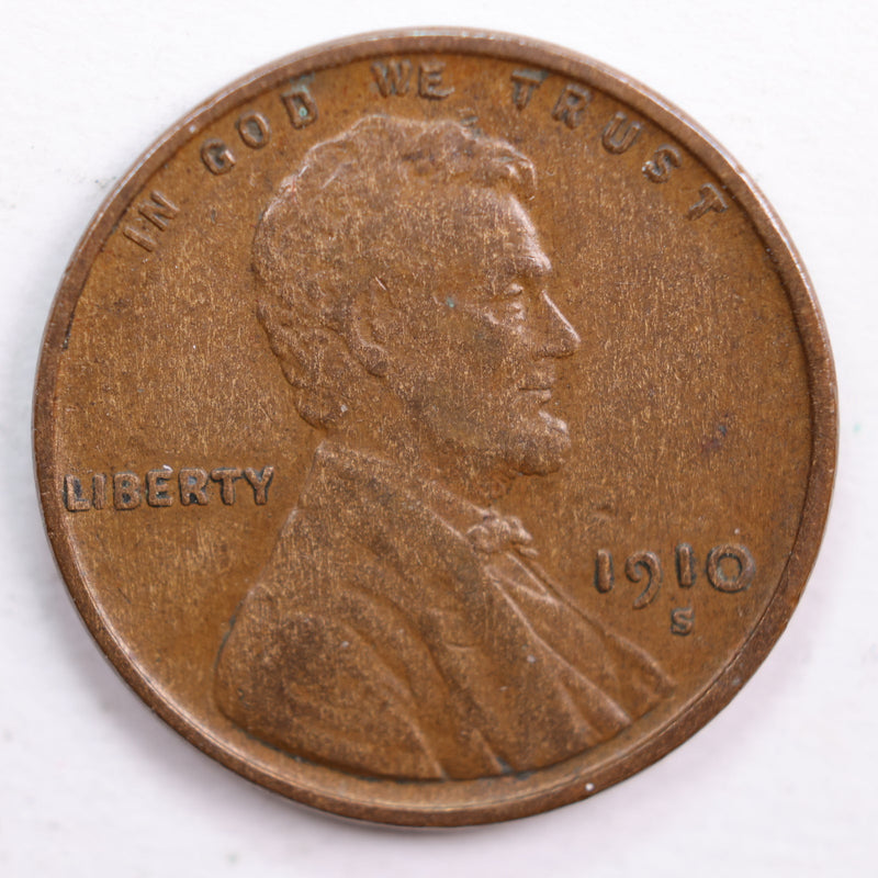 1910-S Lincoln Wheat Cent, Very Fine Circulated Coin, Store
