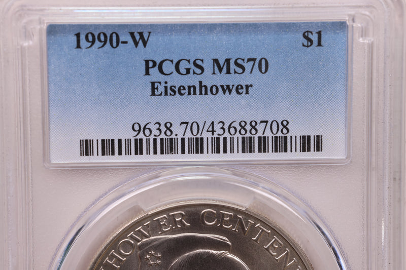 1990-W $1, EISENHOWER Commemorative., PCGS Graded., Store
