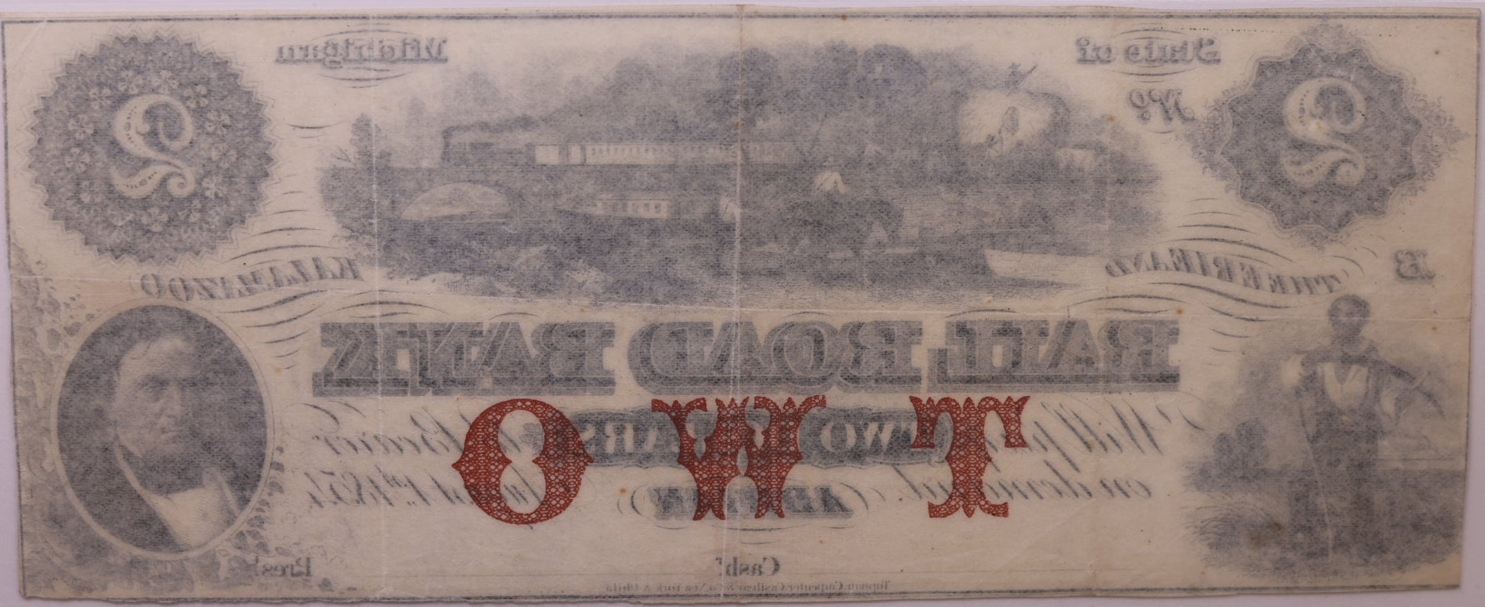 1854 $2, Adrian, MI, Remainder, Haxby MI-10-G28b, PCGS VF30, STORE #GMI146