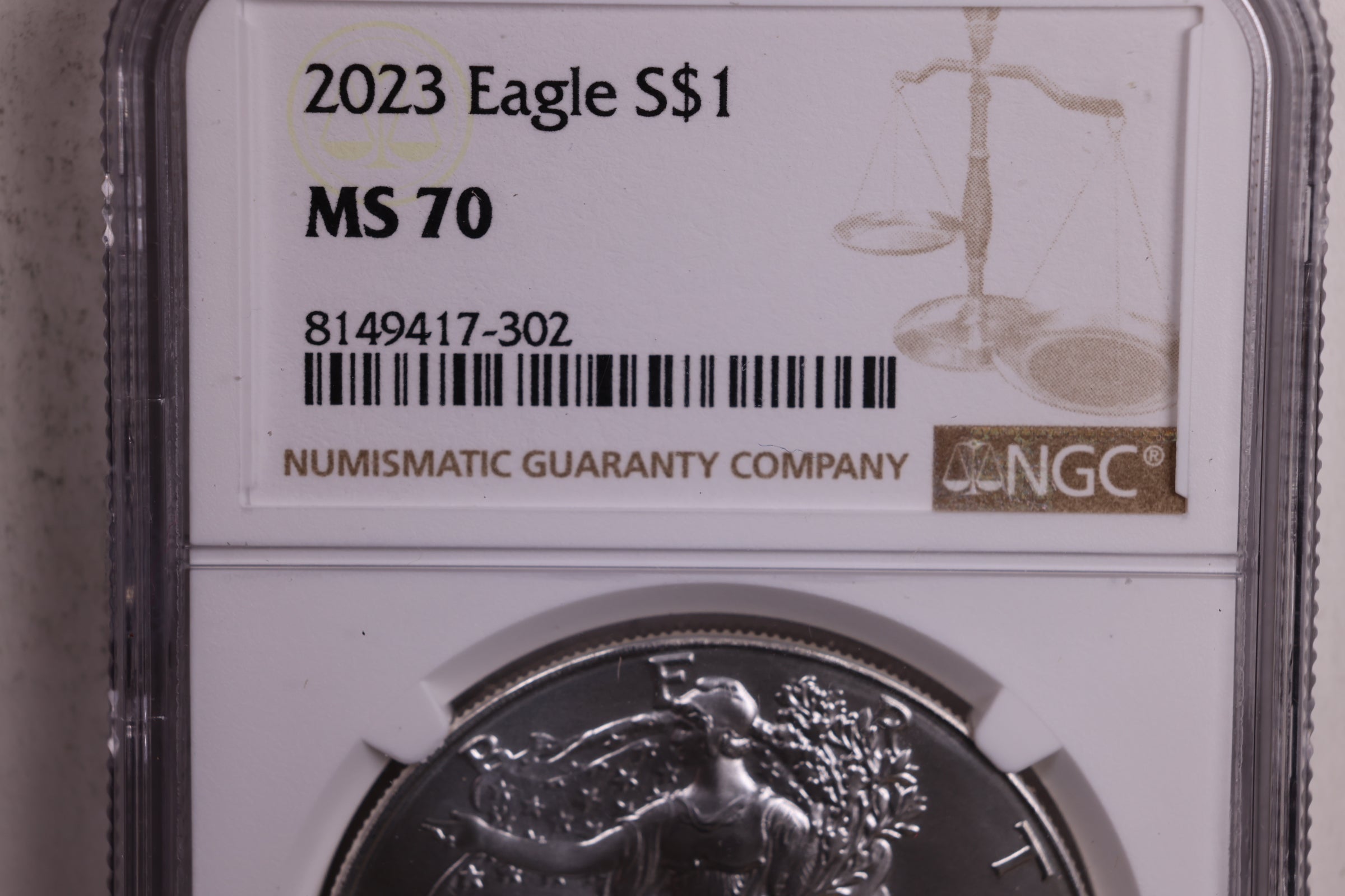 2023 American Silver Eagle, NGC Certified MS-70, Store #9067