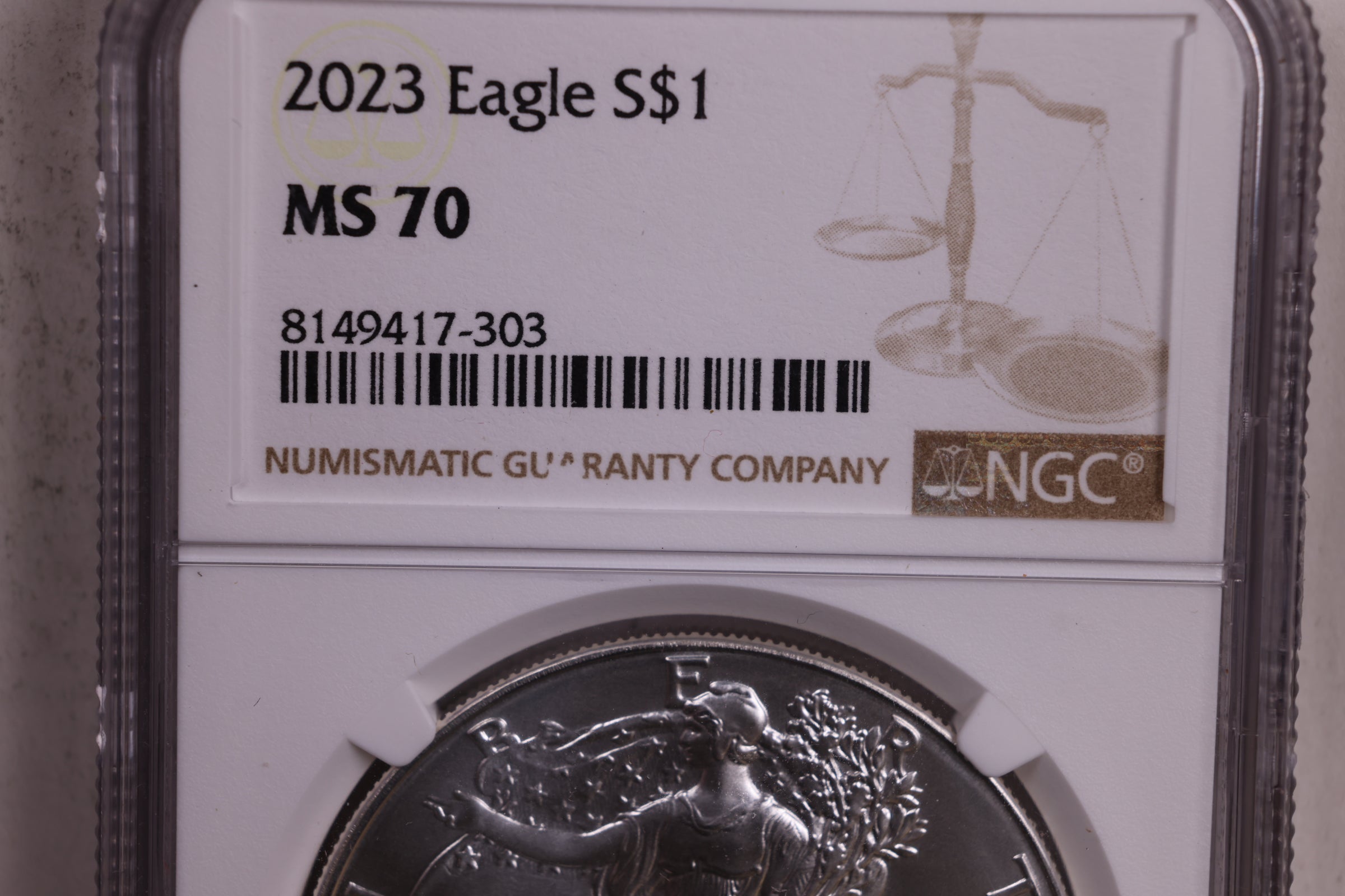 2023 American Silver Eagle, NGC Certified MS-70, Store #9067