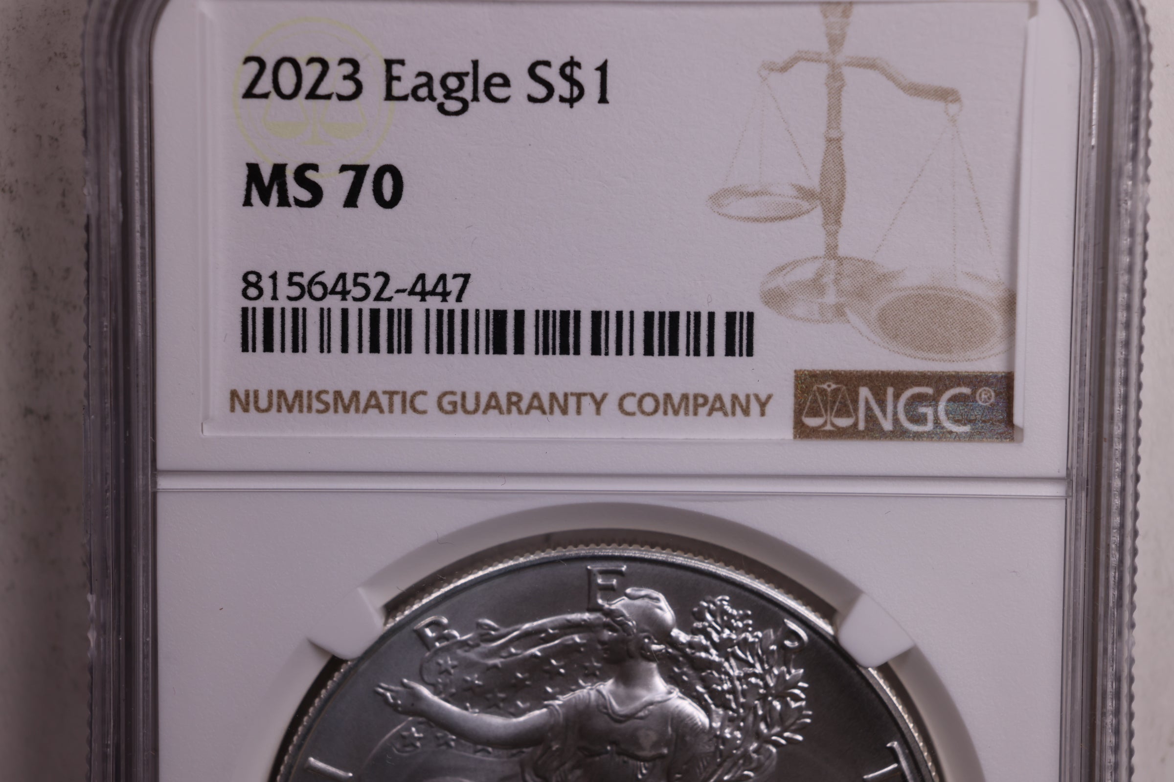 2023 American Silver Eagle, NGC Certified MS-70, Store #9067