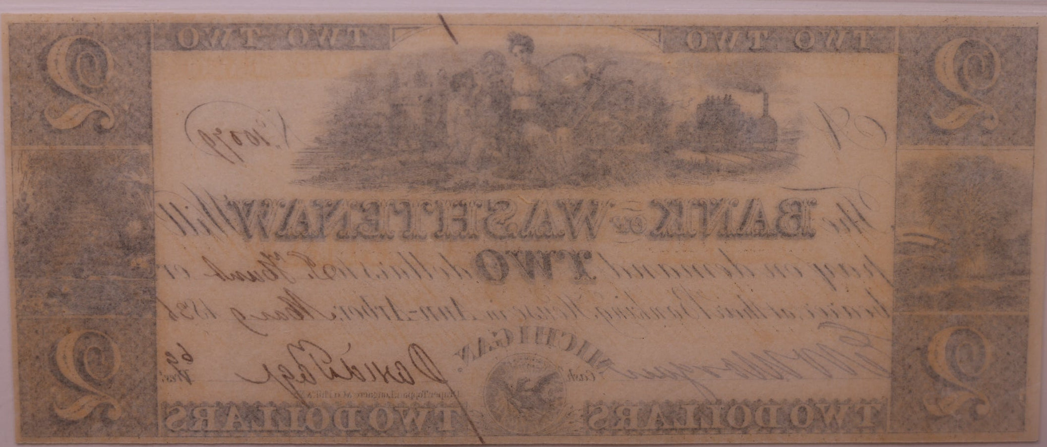 1830s $2, Ann Arbor, MI, Haxby # MI-50-G6, PCGS Choice UNC-64, STORE #GMI150