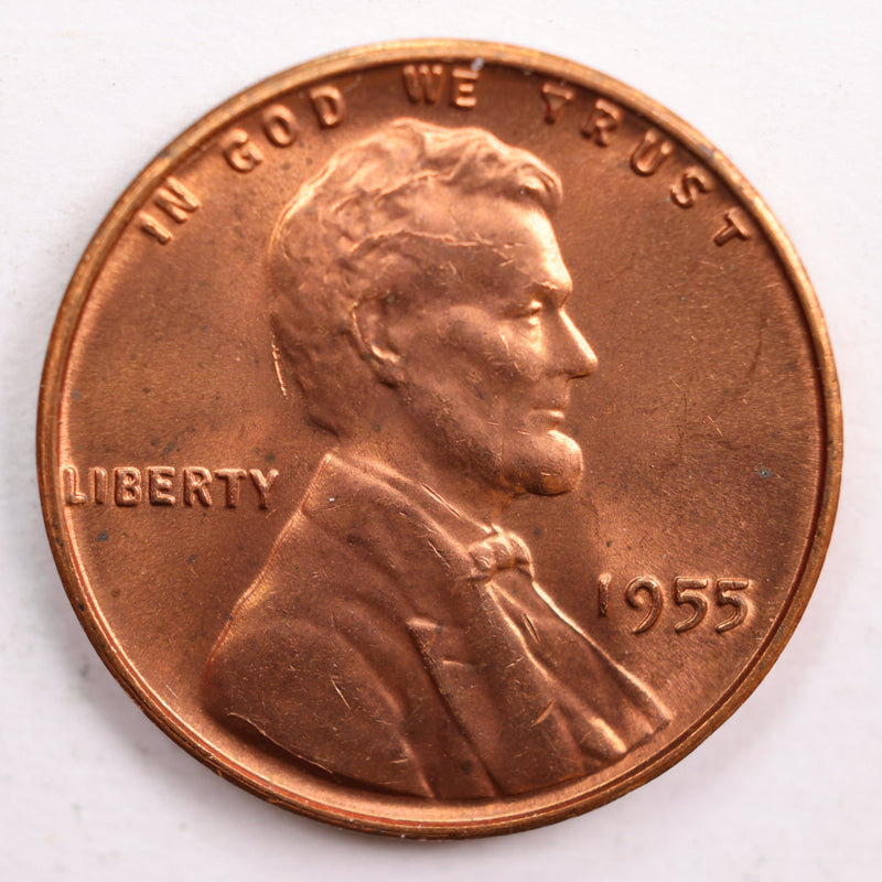 1955 Lincoln Wheat Cent, Mint State Uncirculated Coin, Store