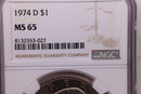 1974-D Eisenhower CLAD Dollar., NGC MS-65., Store
