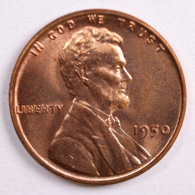 1950 Lincoln Wheat Cent, Mint State Uncirculated Coin, Store