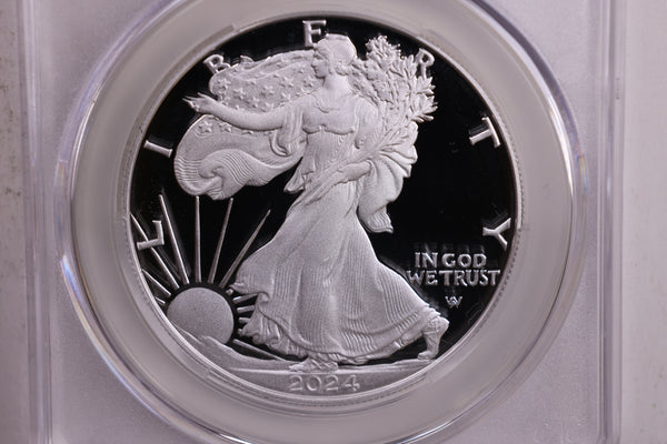 2024-S Proof American Silver Eagle., CAC Grading PR-68., Store #9070