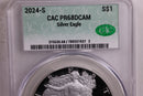 2024-S Proof American Silver Eagle., CAC Grading PR-68., Store