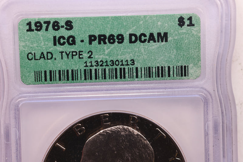 1976-S Eisenhower Dollar., ICG Graded., Store
