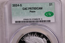 2024-S Peace Dollar Silver Commemorative Proof, CAC PR70DCAM, Store
