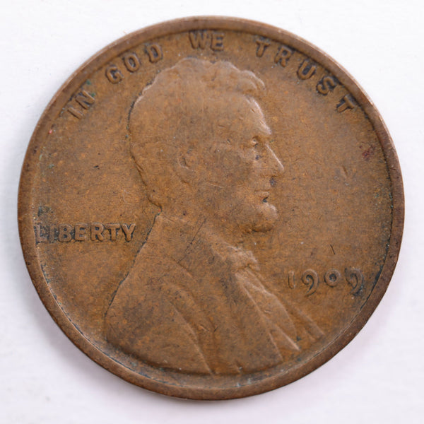 1909 Lincoln Wheat Cent, Fine Circulated Coin, Store #CT0682