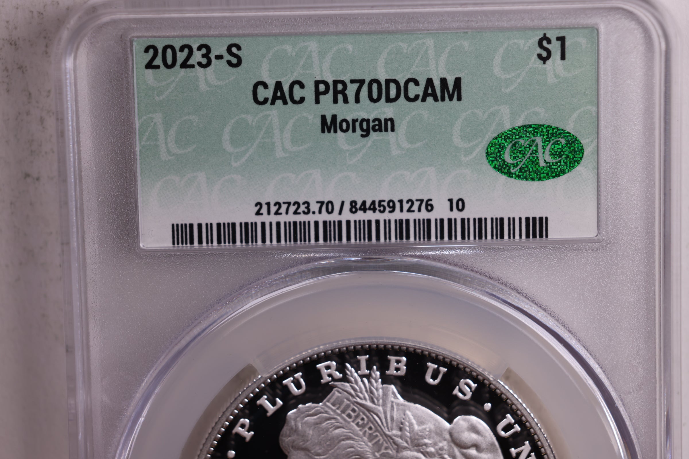 2023-S Morgan Silver Commemorative Proof, CAC PR70, Store #GMC236