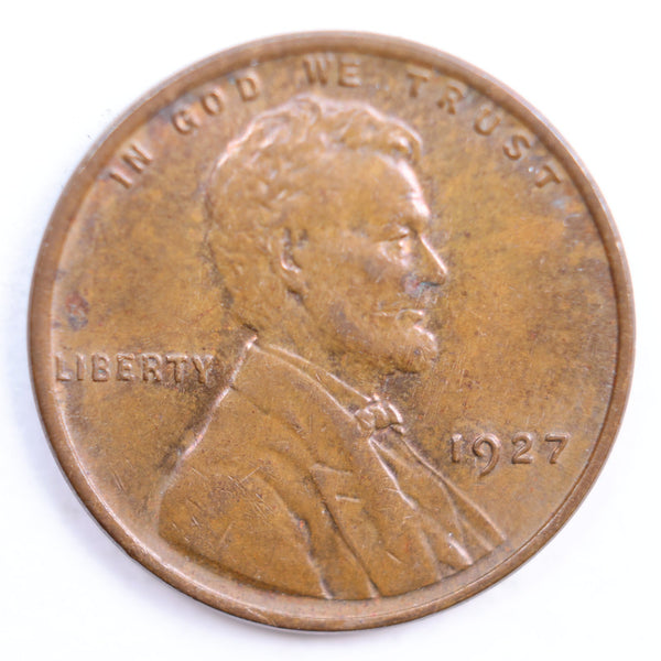 1927 Lincoln Wheat Cent, Abt Uncirculated Coin, Store #CT0691