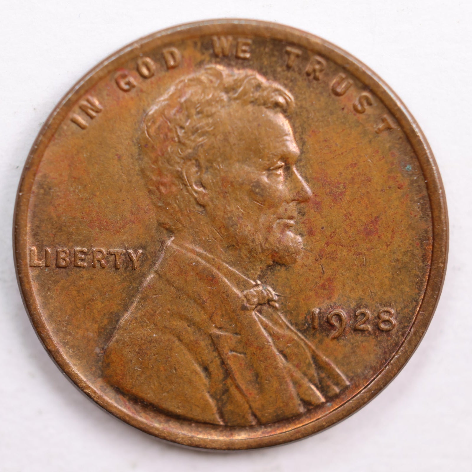 1928 Lincoln Wheat Cent, Abt Uncirculated Coin, Store #CT0693