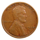 1938-S Lincoln Wheat Cent, Abt Uncirculated Coin, Store