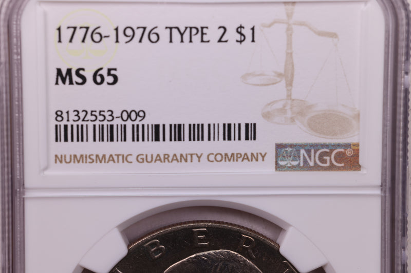 1976  Eisenhower Dollar., Type-2., NGC Graded., Store