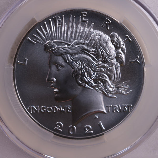2021 Peace Silver Commemorative., CAC Grading PR-68., Store #9076.