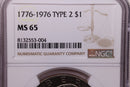 1976 Eisenhower Dollar Type 2, NGC MS 65, Store