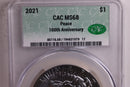 2021 Peace Silver Commemorative, CAC Grading MS68, Store