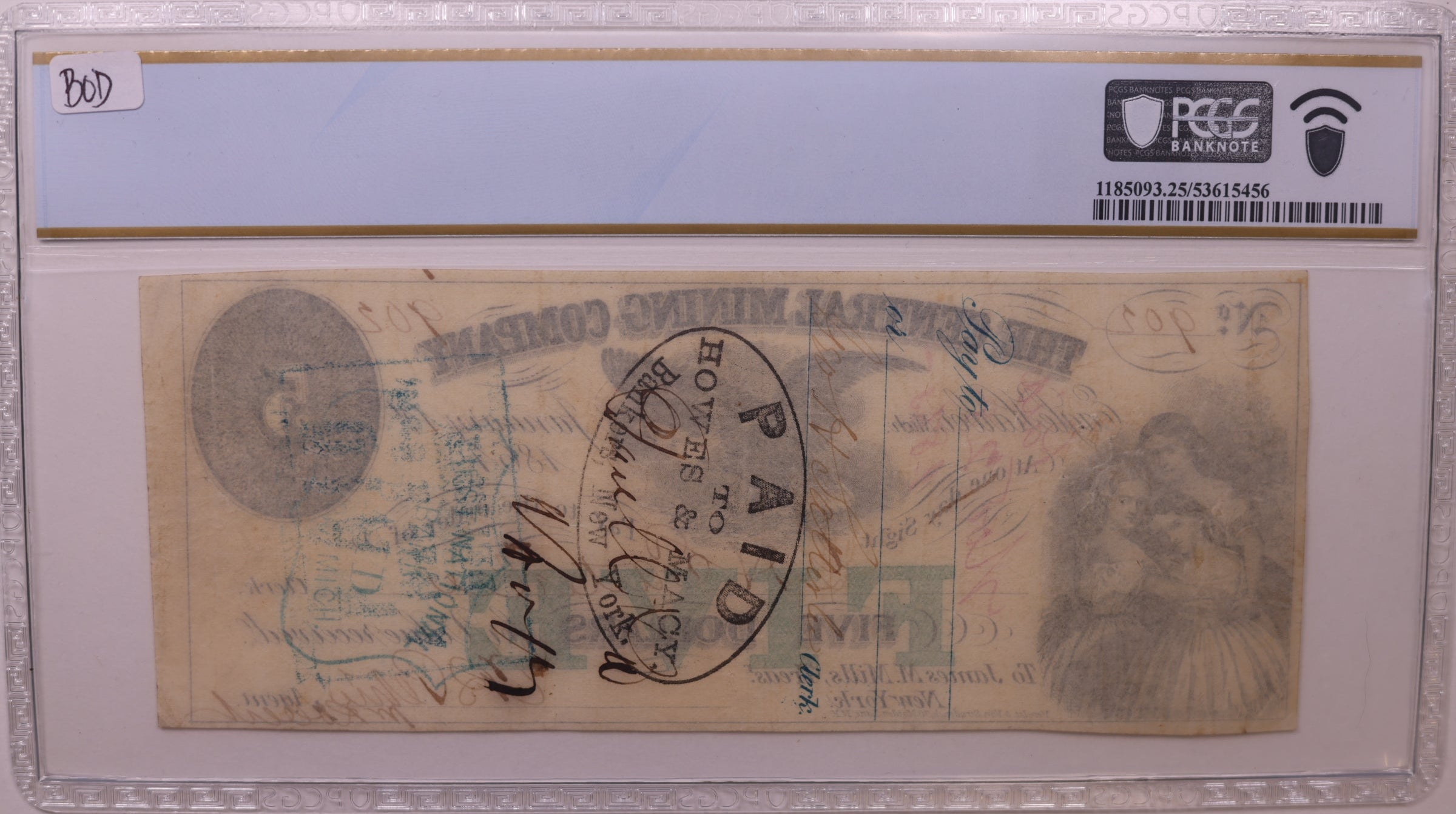 1864 $5 Eagle Harbor, MI, Lee CMGC-7-4, PCGS VF-25, STORE #GMI162