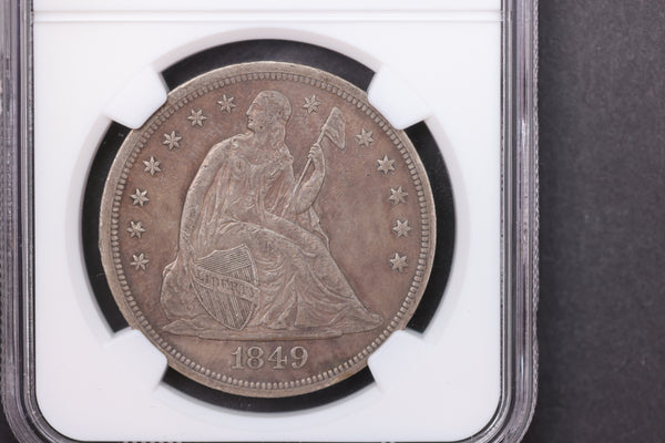 1849 Seated Liberty Half Dollar, Nice Eye Appeal, NGC AU Details. Store#14320