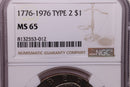 1976 Eisenhower Dollar Type 2, NGC MS 65, Store